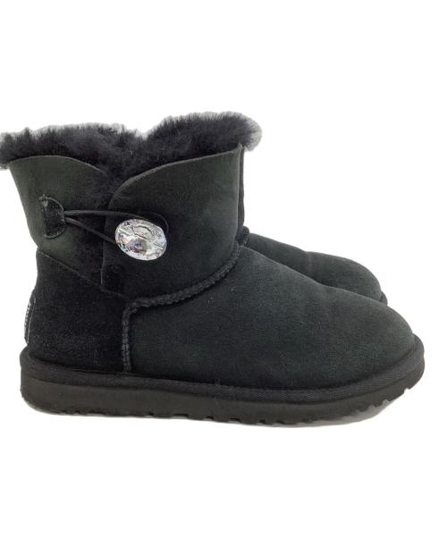 UGG（アグ）UGG (アグ) ムートンブーツ　MINI BAILEY BUTTON BLING ブラック サイズ:23の古着・服飾アイテム