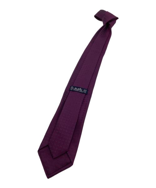 HERMES（エルメス）HERMES (エルメス) 総柄ネクタイ パープル サイズ:表記なしの古着・服飾アイテム