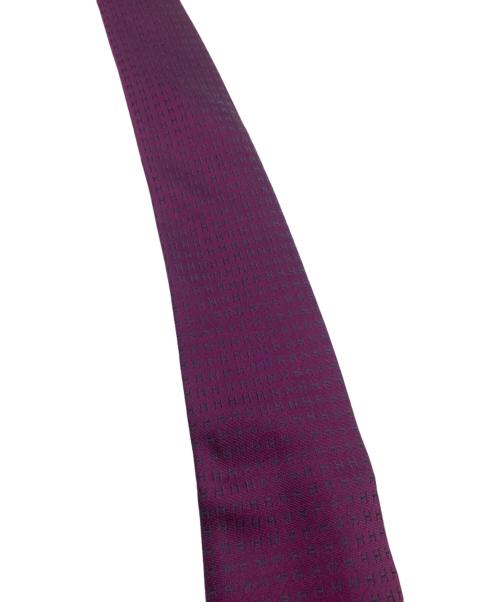 HERMES（エルメス）HERMES (エルメス) 総柄ネクタイ パープル サイズ:表記なしの古着・服飾アイテム