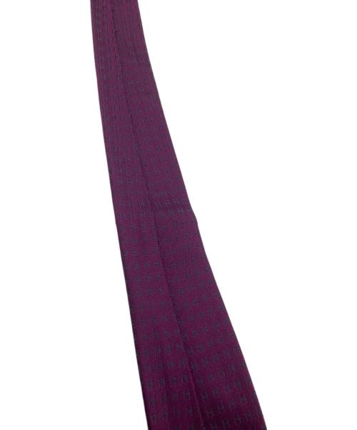HERMES（エルメス）HERMES (エルメス) 総柄ネクタイ パープル サイズ:表記なしの古着・服飾アイテム
