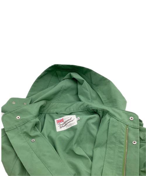 Traditional Weatherwear（トラディショナルウェザーウェア）Traditional Weatherwear (トラディショナルウェザーウェア) フーデットブルゾン グリーン サイズ:34の古着・服飾アイテム
