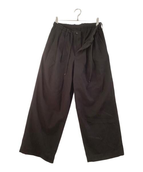 MARKAWARE（マーカウェア）MARKAWARE (マーカウェア) スラックス　TRIPLE PLEATED WIDE TROUSERS ブラック サイズ:1の古着・服飾アイテム