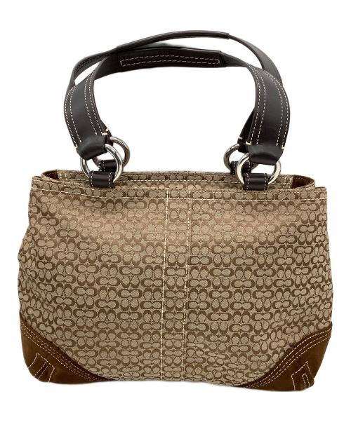 COACH（コーチ）COACH (コーチ) ハンドバッグ シグネチャー ベージュの古着・服飾アイテム