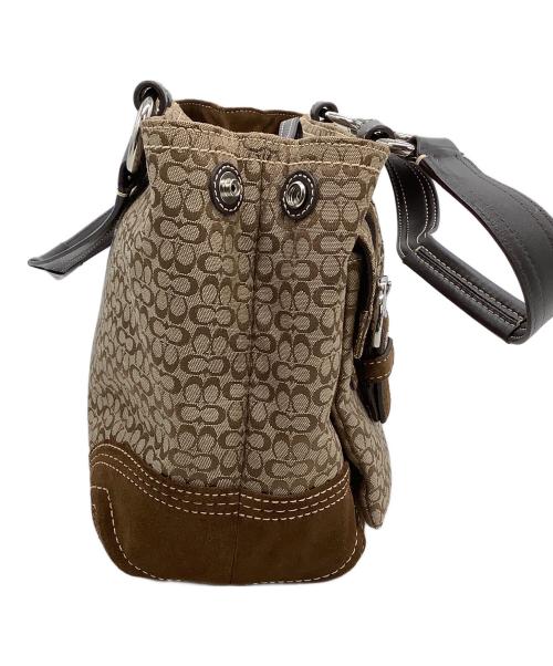 COACH（コーチ）COACH (コーチ) ハンドバッグ シグネチャー ベージュの古着・服飾アイテム