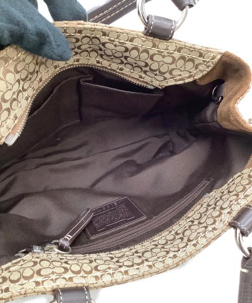 COACH（コーチ）COACH (コーチ) ハンドバッグ シグネチャー ベージュの古着・服飾アイテム