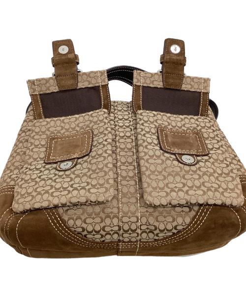 COACH（コーチ）COACH (コーチ) ハンドバッグ シグネチャー ベージュの古着・服飾アイテム