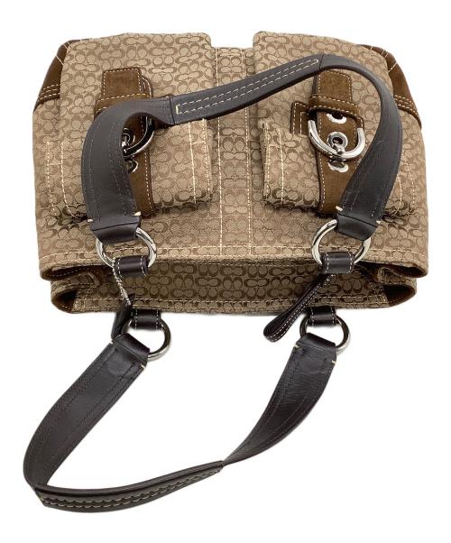COACH（コーチ）COACH (コーチ) ハンドバッグ シグネチャー ベージュの古着・服飾アイテム