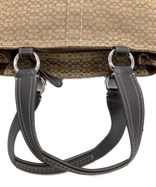 COACH（コーチ）COACH (コーチ) ハンドバッグ シグネチャー ベージュの古着・服飾アイテム