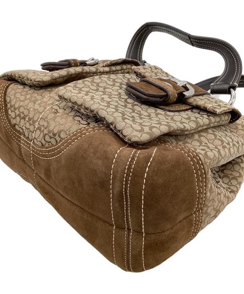 COACH（コーチ）COACH (コーチ) ハンドバッグ シグネチャー ベージュの古着・服飾アイテム