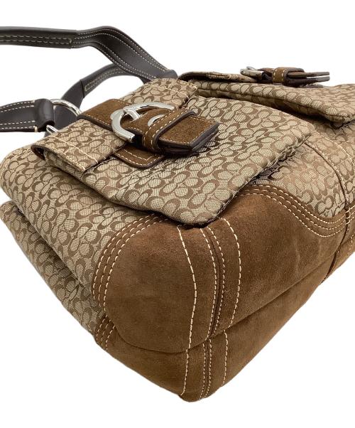 COACH（コーチ）COACH (コーチ) ハンドバッグ シグネチャー ベージュの古着・服飾アイテム