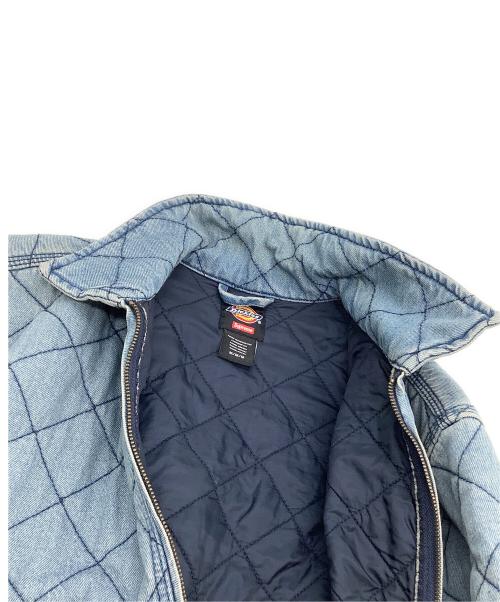 Dickies（ディッキーズ）Dickies (ディッキーズ) SUPREME (シュプリーム) 中綿ジャケット　Quilted Denim Work Jacket ブルー サイズ:Mの古着・服飾アイテム