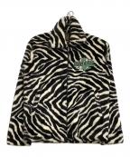 Hysteric Glamourヒステリックグラマー）の古着「フェイクファージャケット　ゼブラ柄」｜ブラック×ホワイト