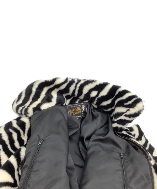Hysteric Glamour（ヒステリックグラマー）Hysteric Glamour (ヒステリックグラマー) フェイクファージャケット　ゼブラ柄 ブラック×ホワイト サイズ:Mの古着・服飾アイテム