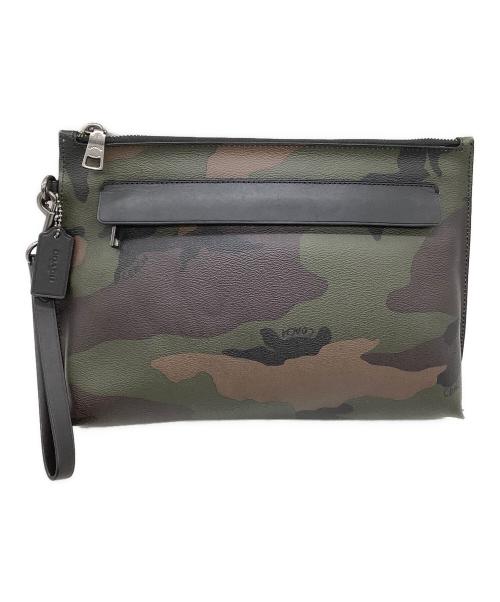 COACH（コーチ）COACH (コーチ) クラッチバッグ カモフラージュ柄 カーキの古着・服飾アイテム