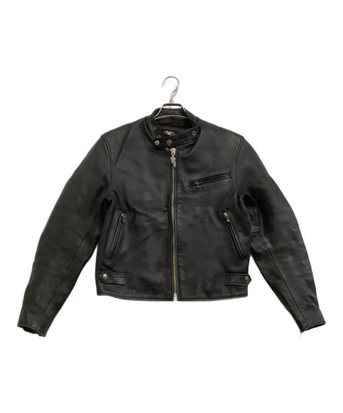 HARLEY-DAVIDSON（ハーレーダビッドソン）HARLEY-DAVIDSON (ハーレーダビッドソン) レザージャケット ブラック サイズ:Lの古着・服飾アイテム