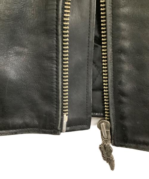HARLEY-DAVIDSON（ハーレーダビッドソン）HARLEY-DAVIDSON (ハーレーダビッドソン) レザージャケット ブラック サイズ:Lの古着・服飾アイテム