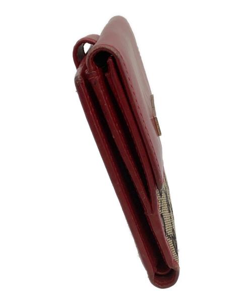 GUCCI（グッチ）GUCCI (グッチ) 2つ折り財布 GG レッド×ブラウンの古着・服飾アイテム