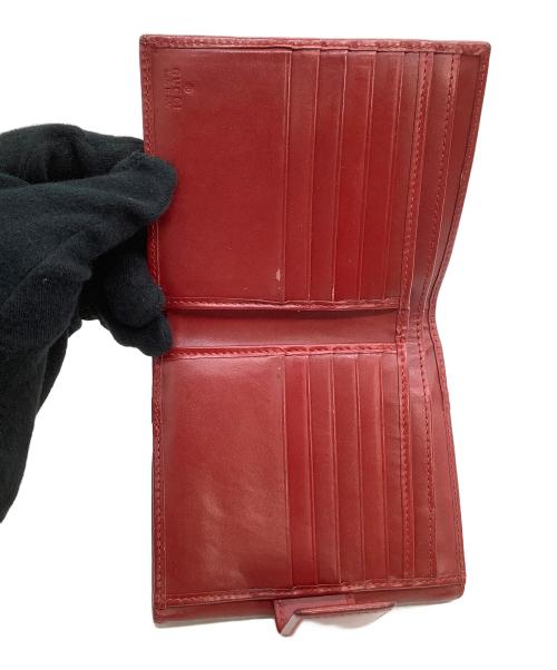 GUCCI（グッチ）GUCCI (グッチ) 2つ折り財布 GG レッド×ブラウンの古着・服飾アイテム