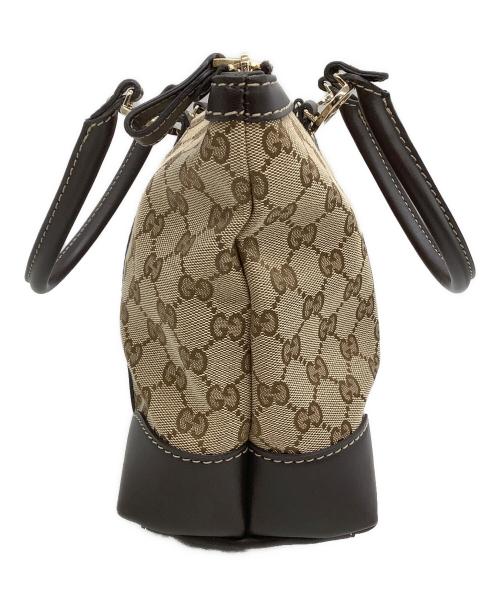 GUCCI（グッチ）GUCCI (グッチ) トートバッグ GGキャンバス ベージュ×ブラウンの古着・服飾アイテム