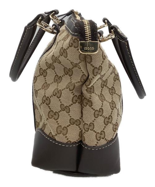 GUCCI（グッチ）GUCCI (グッチ) トートバッグ GGキャンバス ベージュ×ブラウンの古着・服飾アイテム