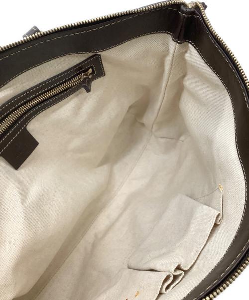 GUCCI（グッチ）GUCCI (グッチ) トートバッグ GGキャンバス ベージュ×ブラウンの古着・服飾アイテム