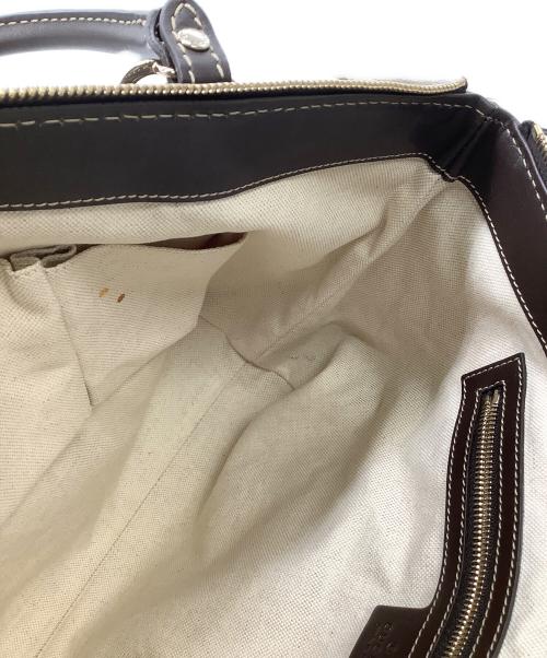 GUCCI（グッチ）GUCCI (グッチ) トートバッグ GGキャンバス ベージュ×ブラウンの古着・服飾アイテム