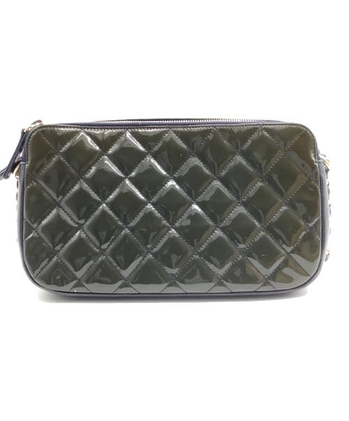 CHANEL（シャネル）CHANEL (シャネル) チェーンショルダーバッグ パテントレザー ネイビーの古着・服飾アイテム
