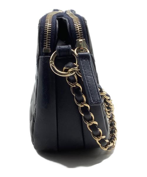 CHANEL（シャネル）CHANEL (シャネル) チェーンショルダーバッグ パテントレザー ネイビーの古着・服飾アイテム