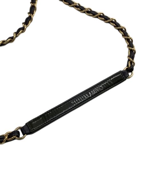CHANEL（シャネル）CHANEL (シャネル) チェーンショルダーバッグ パテントレザー ネイビーの古着・服飾アイテム