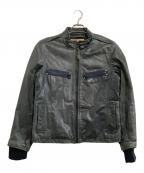 AVIREXアヴィレックス）の古着「レザージャケット」｜ブラック
