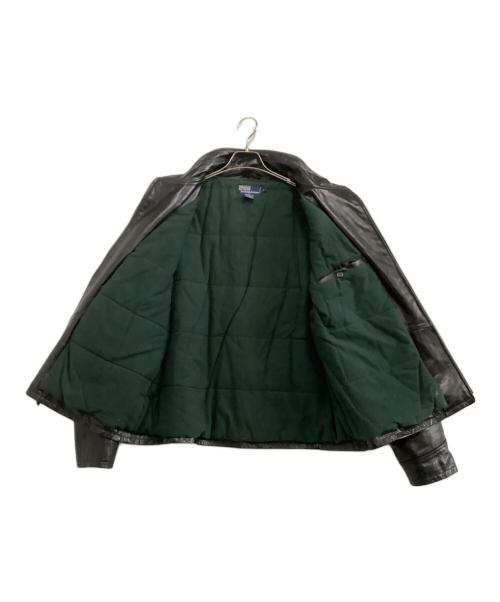 POLO RALPH LAUREN（ポロ・ラルフローレン）POLO RALPH LAUREN (ポロ・ラルフローレン) レザージャケット　90s A-2 ブラック サイズ:Lの古着・服飾アイテム