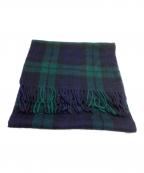 Burberry'sバーバリーズ）の古着「カシミヤストール　チェック」｜グリーン×ネイビー