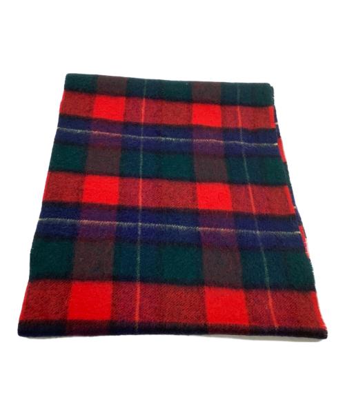 Burberry's（バーバリーズ）Burberry's (バーバリーズ) カシミヤストール チェック レッド×グリーン×ネイビーの古着・服飾アイテム