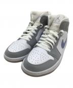 NIKEナイキ）の古着「ミッドカットスニーカー Air Jordan 1 Mid」｜ホワイト×グレー