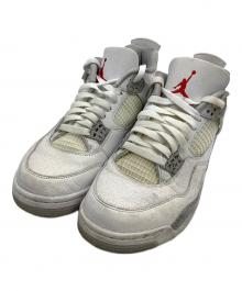 NIKE（ナイキ）の古着「ミッドカットスニーカー　AIR JORDAN4」｜ホワイト×グレー