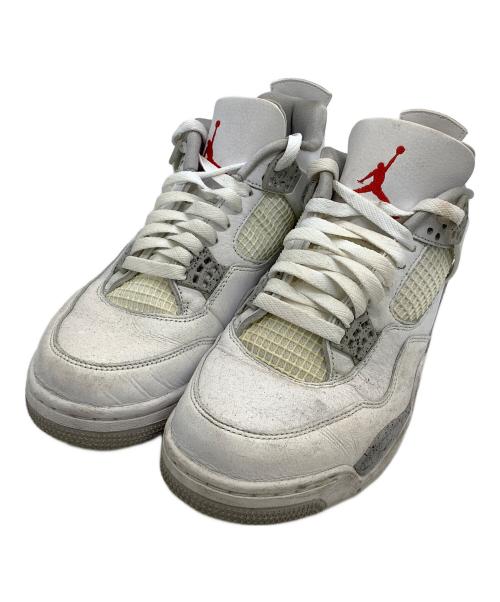 NIKE（ナイキ）NIKE (ナイキ) ミッドカットスニーカー　AIR JORDAN4 ホワイト×グレー サイズ:27.5の古着・服飾アイテム