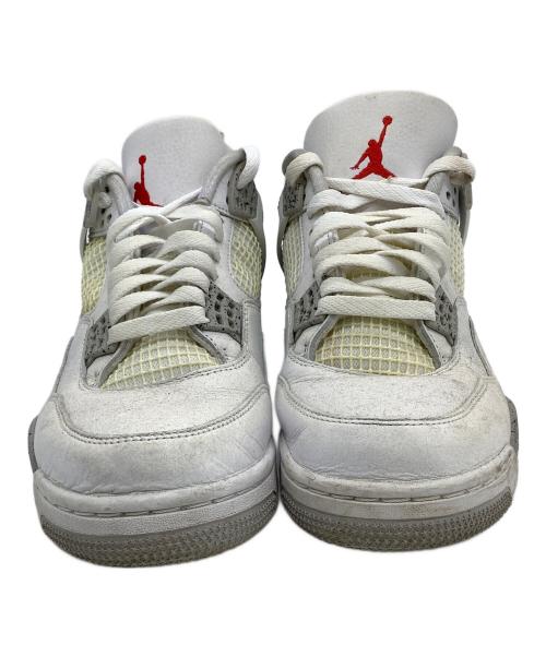 NIKE（ナイキ）NIKE (ナイキ) ミッドカットスニーカー　AIR JORDAN4 ホワイト×グレー サイズ:27.5の古着・服飾アイテム