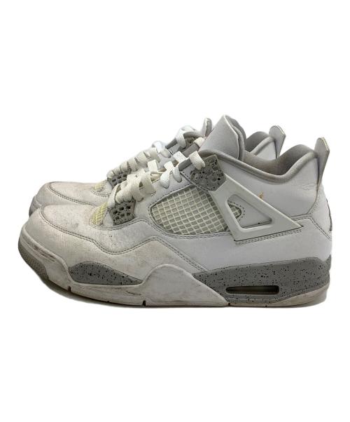 NIKE（ナイキ）NIKE (ナイキ) ミッドカットスニーカー　AIR JORDAN4 ホワイト×グレー サイズ:27.5の古着・服飾アイテム