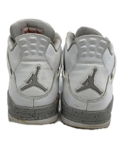 NIKE（ナイキ）NIKE (ナイキ) ミッドカットスニーカー　AIR JORDAN4 ホワイト×グレー サイズ:27.5の古着・服飾アイテム
