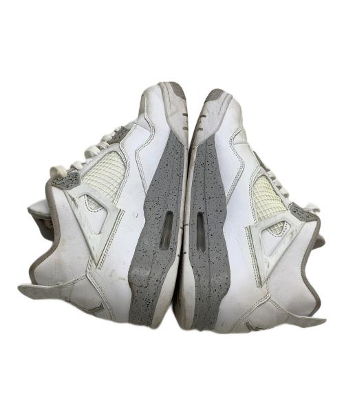 NIKE（ナイキ）NIKE (ナイキ) ミッドカットスニーカー　AIR JORDAN4 ホワイト×グレー サイズ:27.5の古着・服飾アイテム