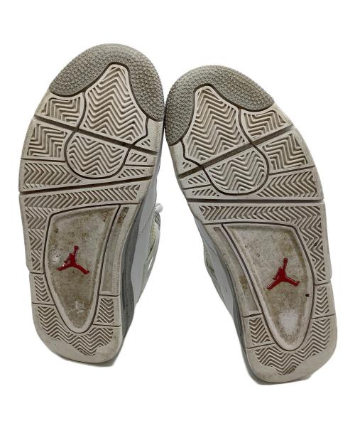 NIKE（ナイキ）NIKE (ナイキ) ミッドカットスニーカー　AIR JORDAN4 ホワイト×グレー サイズ:27.5の古着・服飾アイテム
