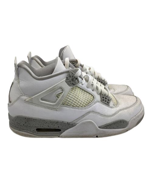 NIKE（ナイキ）NIKE (ナイキ) ミッドカットスニーカー　AIR JORDAN4 ホワイト×グレー サイズ:27.5の古着・服飾アイテム