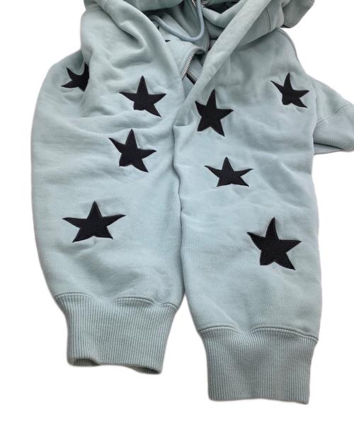 unknown（アンノウン）unknown (アンノウン) ジップパーカー　星柄 スカイブルー サイズ:Lの古着・服飾アイテム