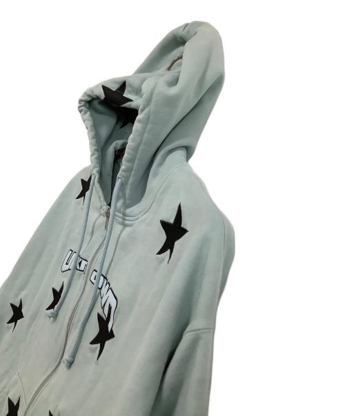unknown（アンノウン）unknown (アンノウン) ジップパーカー　星柄 スカイブルー サイズ:Lの古着・服飾アイテム