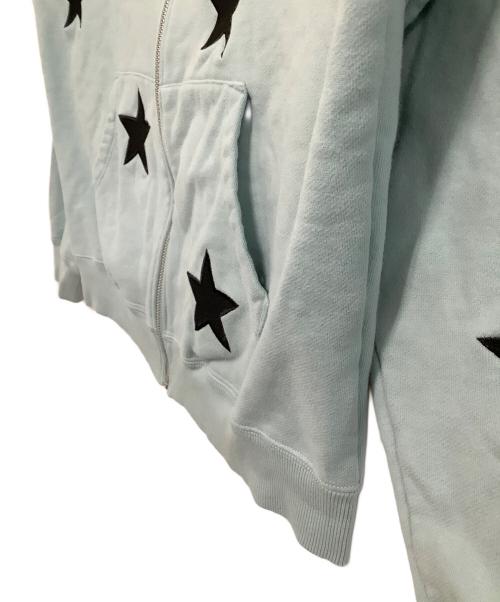 unknown（アンノウン）unknown (アンノウン) ジップパーカー　星柄 スカイブルー サイズ:Lの古着・服飾アイテム