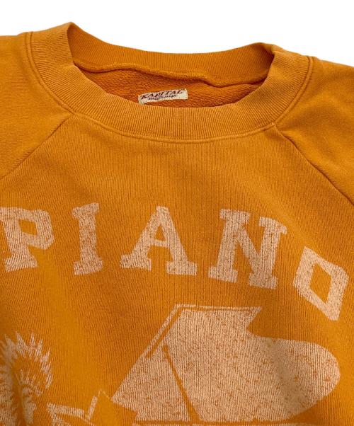 KAPITAL（キャピタル）KAPITAL (キャピタル) クルーネックスウェット　PIANO COLLEGE オレンジ サイズ:4の古着・服飾アイテム