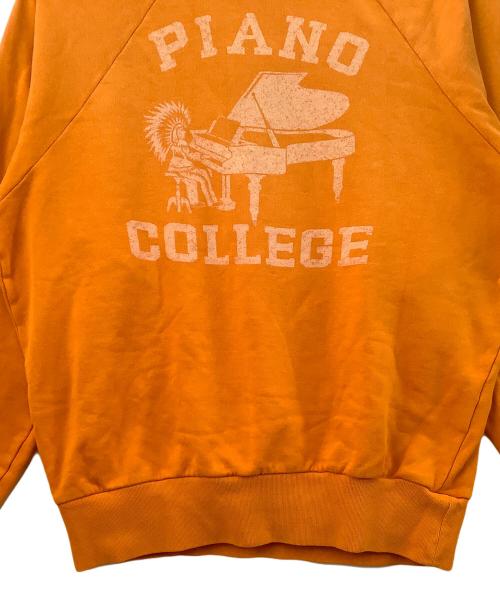 KAPITAL（キャピタル）KAPITAL (キャピタル) クルーネックスウェット　PIANO COLLEGE オレンジ サイズ:4の古着・服飾アイテム