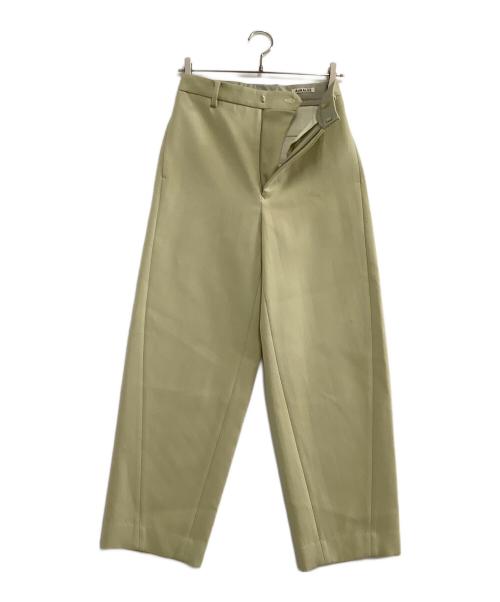 AURALEE（オーラリー）AURALEE (オーラリー) ウールパンツ　LIGHT MELTON SLACKS　24AW 黄緑 未使用品の古着・服飾アイテム