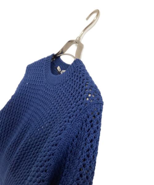 AURALEE（オーラリー）AURALEE (オーラリー) 厚手ニット　COTTON LILY-YARN MESH KNIT TEE ネイビー サイズ:1 未使用品の古着・服飾アイテム