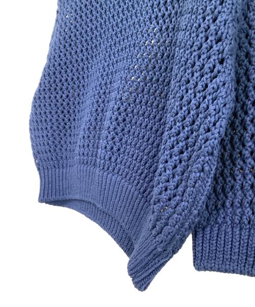 AURALEE（オーラリー）AURALEE (オーラリー) 厚手ニット　COTTON LILY-YARN MESH KNIT TEE ネイビー サイズ:1 未使用品の古着・服飾アイテム